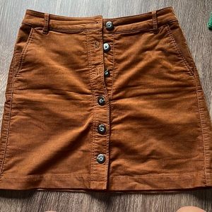 Brown corduroy skirt
